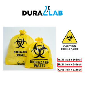 DURALAB Biohazard Bag Waste Disposal, Yellow