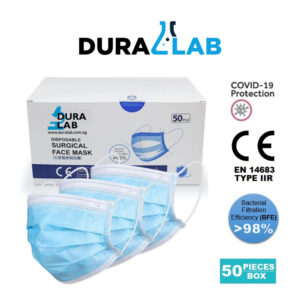 DURALAB 3 Ply Disposable Surgical Face Masks (50pcs/box)