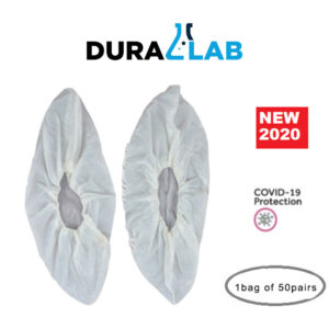 DURALAB DP-C12 Non-Woven Disposable  Shoe cover White Size 40cm x 15cm (10bag/case)