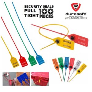 Security Seals Pull Tight-25cm, Red,Blue,Yellow Green, White-100pc/1pack