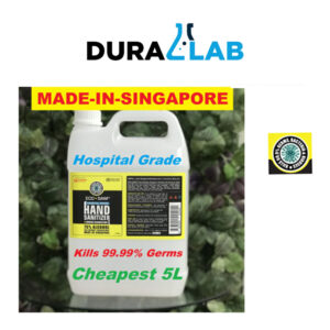 DURALAB Hand Sanitizer 75% Isopropyl Alcohol (Hospital Grade) | Disinfectant Surface Cleaner 5L