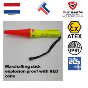 TRACONED Marshalling stick explosion proof with RED Cone