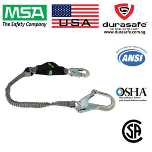 MSA 10193554 V-Series Stretch Single-Leg 6' Energy Absorbing Lanyard