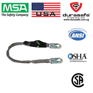 MSA 10193748 V-Series Stretch Single-Leg 6' Energy Absorbing Lanyard