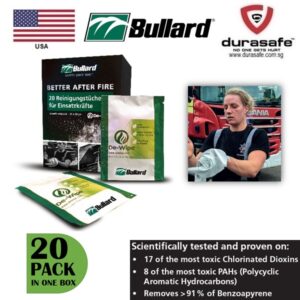 BULLARD DW203020 The Better After Fire Wipe for First Responders 20 Pack (20 individual packs in 1 box)