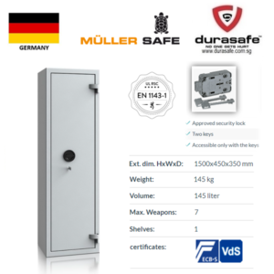MÜLLER Safe WSL0-4/7 Gun Cabinet with key