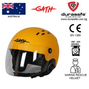 GATH GEDI Rescue Helmet, Yellow with Full Face Clear Visor