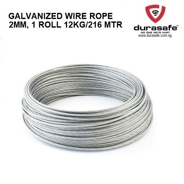 Wire Rope 2 Ply Galvanized Wire Rope 2mm - PT DURASAFE Workwear Indonesia