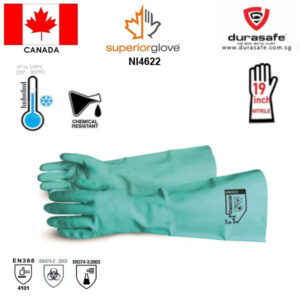SUPERIOR NI4622 Chemstop Green 19" Unsupported Nitrile Glove
