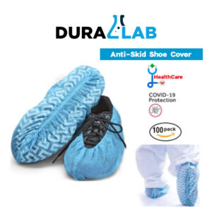 DURALAB Non-Woven Disposable Anti- Skid Shoe Cover Blue (50 Pair/packet)