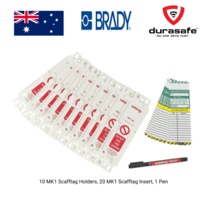 Brady SCAF-STSH Scafftag MK1 Kit (SCF09 - Pack of 10 holders/10 inserts/1 pen