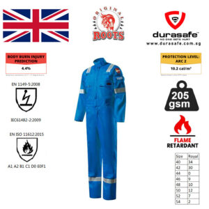 ROOTS FLAMEBUSTER 2 NORDIC ULTRA LIGHTWEIGHT COVERALL Royal Blue, 205gsm