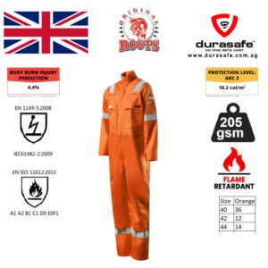 ROOTS FLAMEBUSTER 2 NORDIC ULTRA LIGHTWEIGHT COVERALL Orange, 205gsm