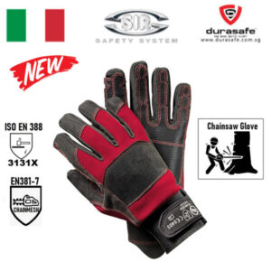 SIR 31337C (MA1829) Chainsaw Protection Leather Glove Velcro Cuff Black Size 11