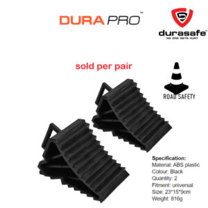 DURAPRO Roadsafe Wheel Chocks ABS Plastic for Car- Per Pair