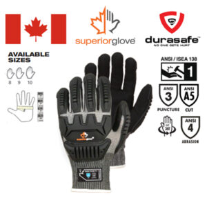 SUPERIOR S15GPNVB Cut 5 Impact Glove with Micropore Nitrile Grip