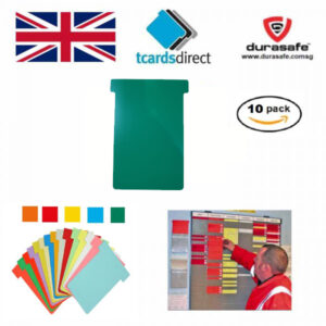 T CARDS DIRECT Plastic T Cards Size 2 300 micron PVC 85mm x 449mm - Green (10pc/pkt)