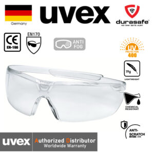 UVEX 9145265 Pure-Fit Safety Spectacle Clear Frame Clear Supravision Len