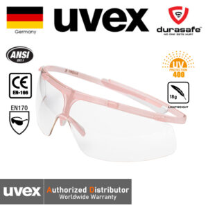 UVEX 9172412 Super G Safety Spectacle Pink Frame Clear Supravision ETC Len