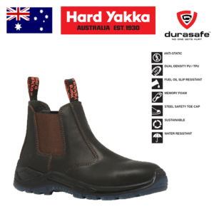 HARD YAKKA Y60251 Banjo Safety Shoe Brown Men Size UK 7-13