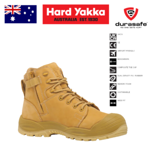 HARD YAKKA Y60312 Legend PR Lace Safety Boot Wheat Size UK 5-12