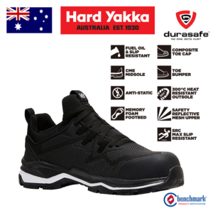 HARD YAKKA Y60337 ICON  Safety Shoe Black Size UK 6-13