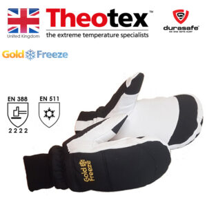 THEOTEX 4134000 Gold Freeze GoldTech Leather Coldstore Mitt Grey/Black One Size