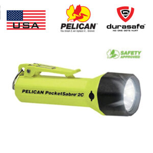 PELICAN 1820C Pocket Sabrelite Sparkless Waterproof Flashlight Include 2 C-cell batteries, USA