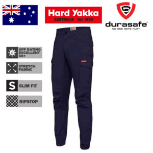 HARD YAKKA Y02340 3056 Workwear Cargo Cuff Pant Navy Size 77R - 102R