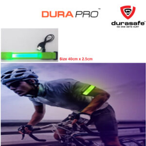 DURAPRO LED Armband USB Super-bright - Red, Yellow, Orange - Size 40cm x 2.5cm