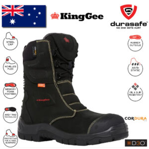 KINGGEE K27174 Bennu Rigger Safety Boot - Black UK 8
