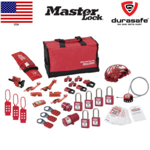MASTER LOCK 1458VE410PRE Lockout Carrying Case with Premier Valve, Electrical Device Assortment and six Zenex Thermoplastic Padlocks