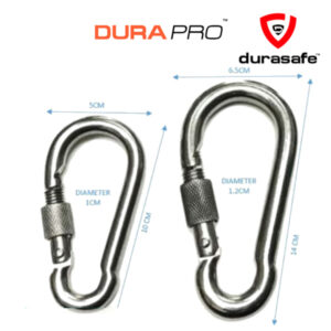 DURAPRO Stainless Steel Carabiner - 10cm/14cm