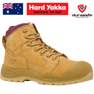 HARD YAKKA Y60313 Legend Women PR Lace Safety Boot Wheat Size UK 3-7