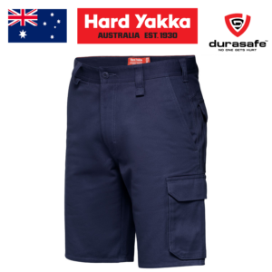 HARD YAKKA Y05500 Drill Cargo Short – Navy