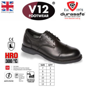 V12 VC101 ENVOY Black Executive Oxford Shoe