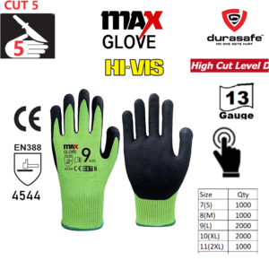 MAXGLOVE Cut5 Hi-Vis-PU Nitrile glove