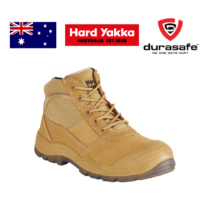 HARD YAKKA Y60120 Utility Zip Sided Steel Toe Safety Boot Wheat