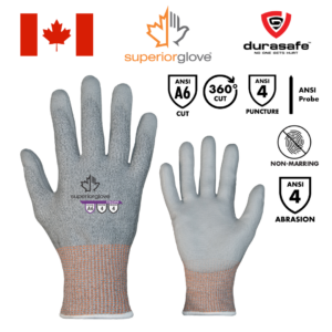 SUPERIOR STAGXPU TenActiv Low-Linting Knit Cut-Resistant PU Palm Coated Glove Grey Size 7 – 10