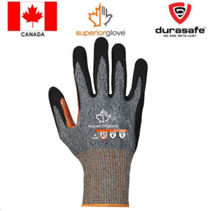 SUPERIOR STACXPNRT TenActiv Tough Knit Extreme Cut-Resistant Nitrile Palm Coated Glove Grey Size 7 - 10