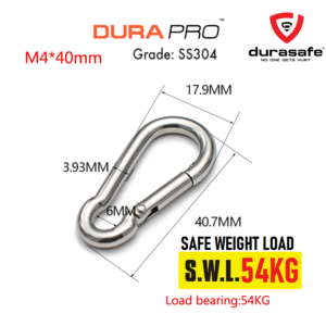 DURAPRO 304 SS Carabiner- 40mm