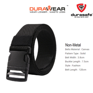 DURAWEAR Tactical Sports Canvas belt Non Metal Universal Size