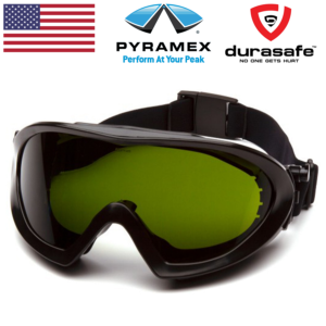 PYRAMEX GG504TIR5 Capstone Goggle Green Tinted with IR5 H2X Anti-Fog Lens