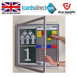 T CARDS DIRECT Muster T-Card System with Assembly Point Signs lockable with visual
