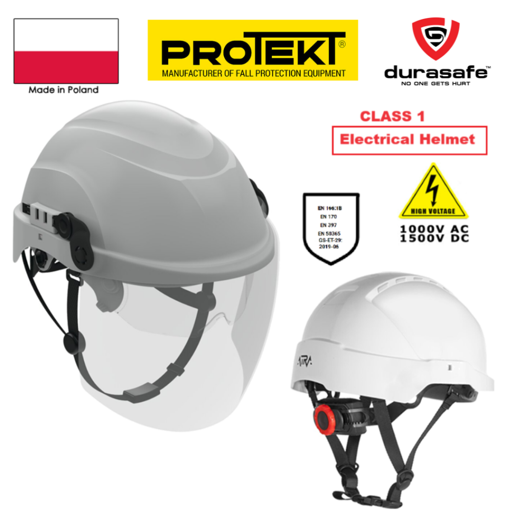 Internal Safety PROTEKT ATRA 20S Industrial Safety Helmet White - Electrically ...