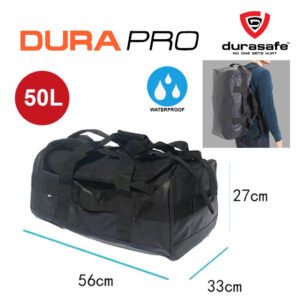DURAPRO 50L Waterproof 500D Duffel Bag Backpack Black Size 56 x 33 x 27
