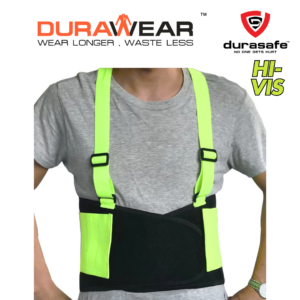 DURAWEAR Hi-Vis Yellow Lumbar Back Support Belt Black/Lime