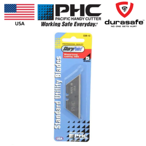 PACIFIC HANDY CUTTER (PHC) CUB15 Standard Utility Blade on Blister Card, 5 blades on card