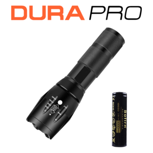 DURAPRO battery zoomable flashlight torch