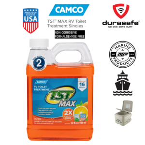 CAMCO 40227 TST MAX Septic Tank Marine Portable Toilet Treatment, 1 Gallon bottle Non Corrosive, Formaldehyde free Made in USA